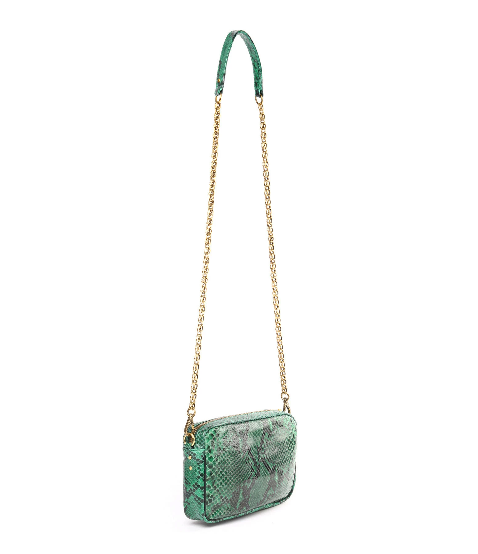 CLARIS VIROT Sac Charly Python Menthe 4 CLARIS VIROT Sac Charly Python Menthe – Image 2