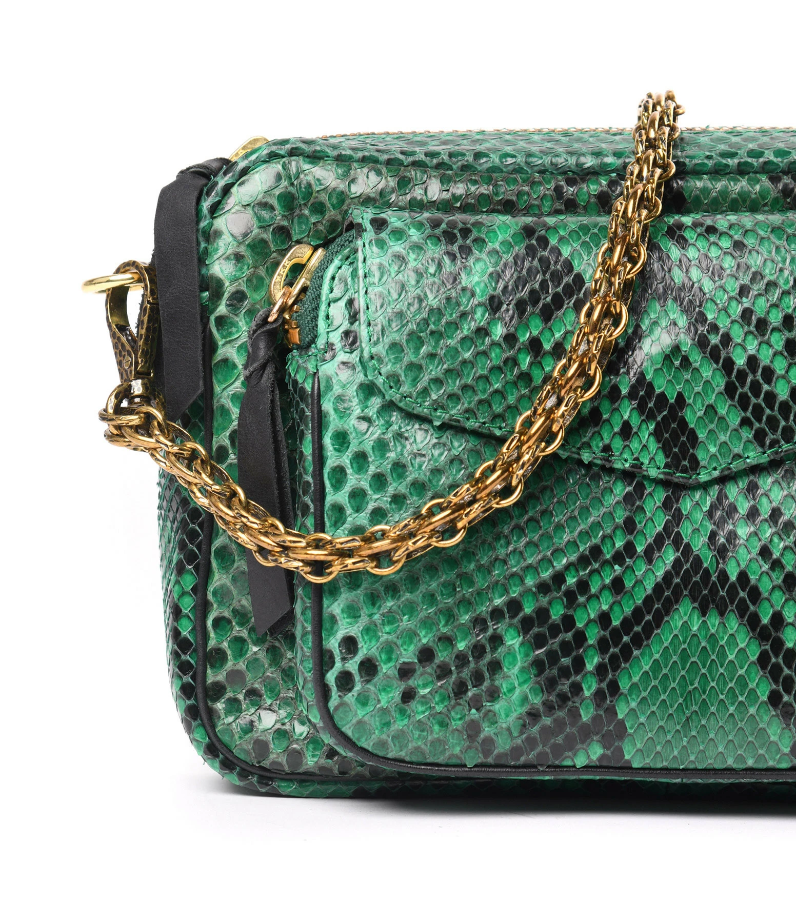 CLARIS VIROT Sac Charly Python Menthe 6 CLARIS VIROT Sac Charly Python Menthe – Image 4