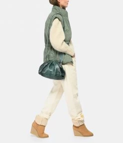 SISTA PARIS Sac Big Uniq Cuir Souple Python Vert -jerome dreyfuss shop unnamed file 967