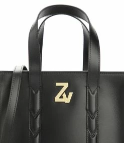 ZADIG & VOLTAIRE Sac ZV Initiale Le Small Cuir Noir -jerome dreyfuss shop unnamed file 977