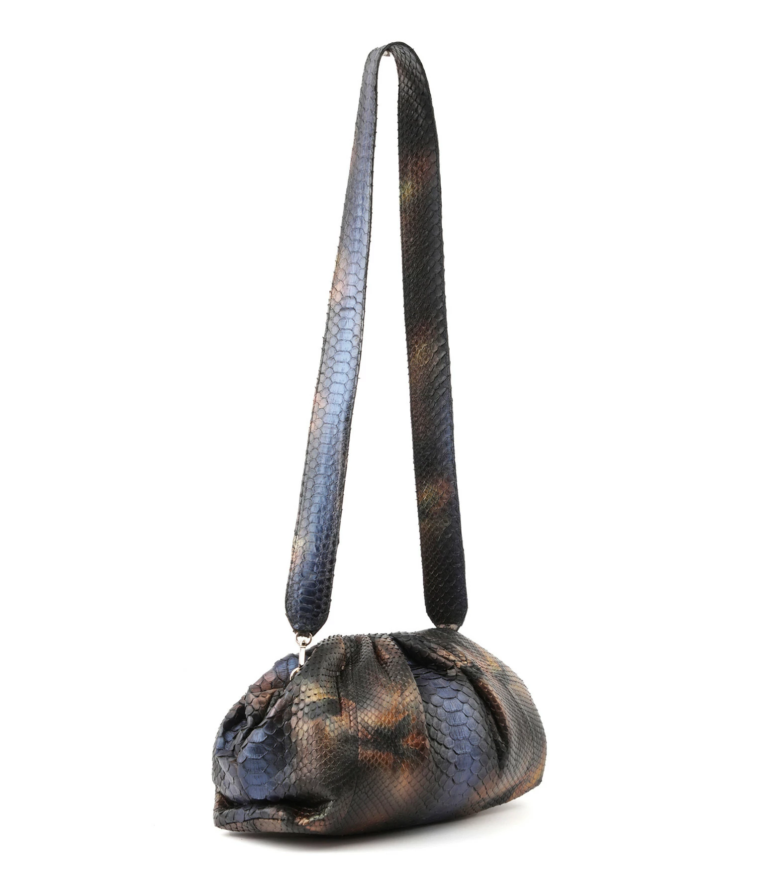 SISTA PARIS Sac Big Uniq Cuir Souple Python Butterfly Blue 4 SISTA PARIS Sac Big Uniq Cuir Souple Python Butterfly Blue – Image 2