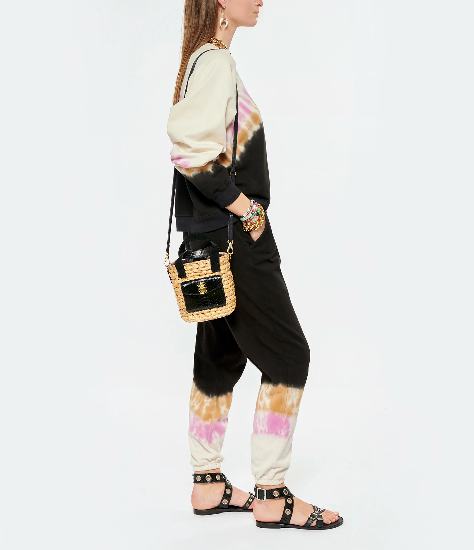 CLARIS VIROT Panier Joe Cuir Noir 7 CLARIS VIROT Panier Joe Cuir Noir – Image 5