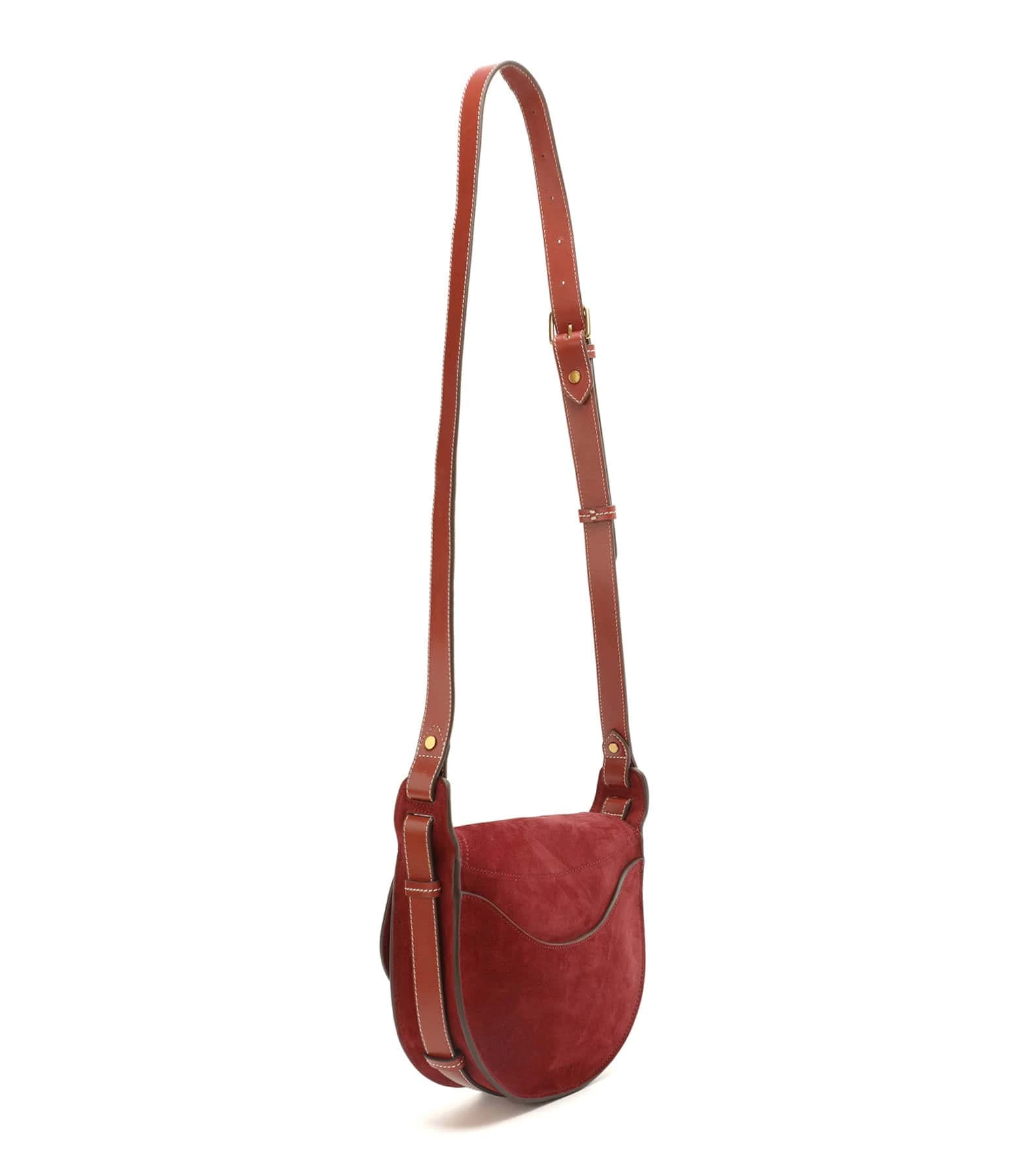 ISABEL MARANT Sac Botsy Cuir Suédé Rouge Foncé 4 ISABEL MARANT Sac Botsy Cuir Suédé Rouge Foncé – Image 2