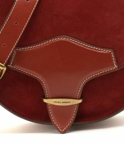 ISABEL MARANT Sac Botsy Cuir Suédé Rouge Foncé 11 ISABEL MARANT Sac Botsy Cuir Suédé Rouge Foncé -jerome dreyfuss shop unnamed file 993