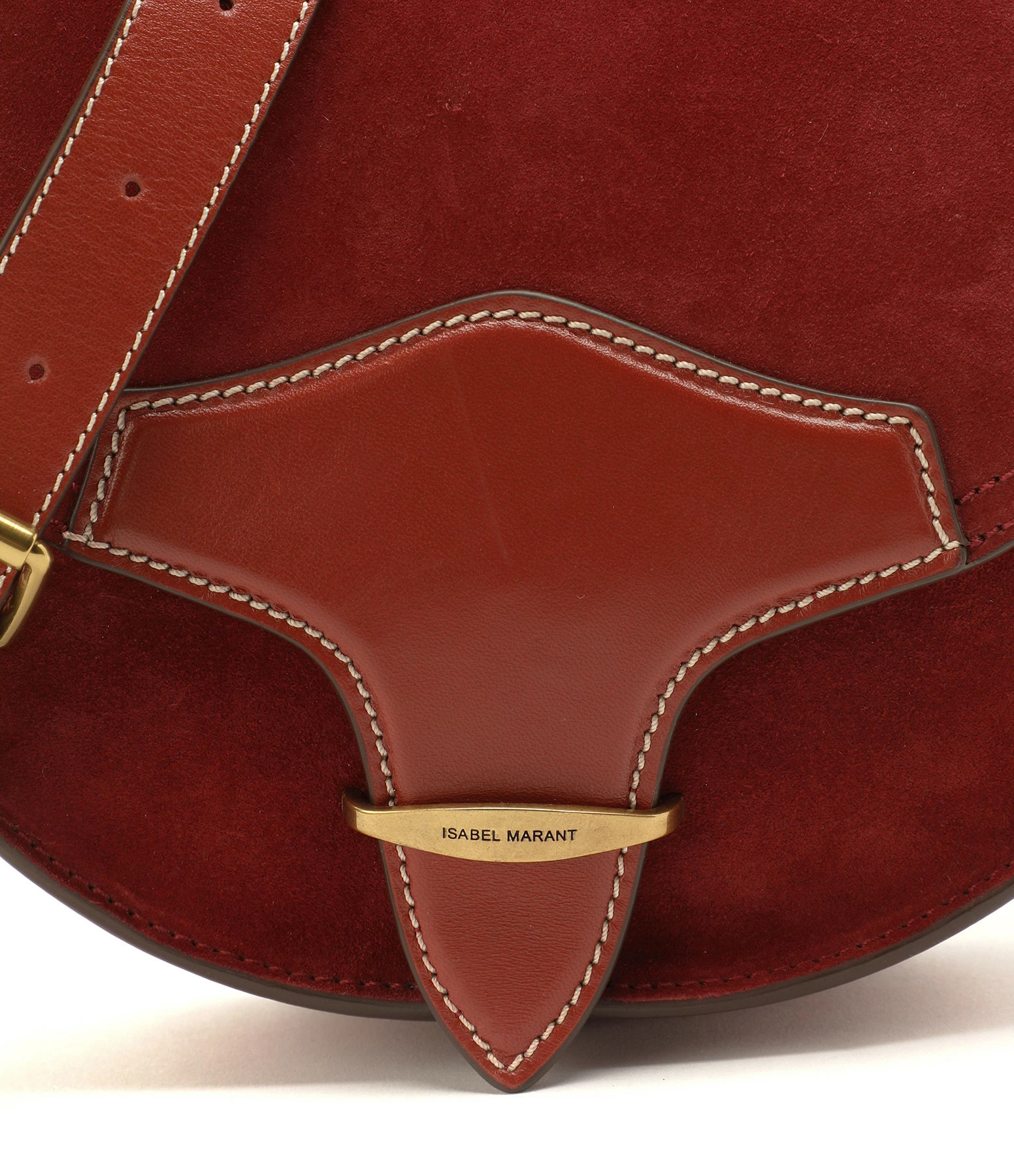 ISABEL MARANT Sac Botsy Cuir Suédé Rouge Foncé 6 ISABEL MARANT Sac Botsy Cuir Suédé Rouge Foncé – Image 4